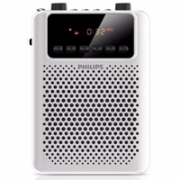 飛利浦（PHILIPS）SBM150 WHI 廣場級(jí)音效小音響 擴(kuò)音器 插卡音箱 REC錄音 FM收音功能 教學(xué)專用 白色