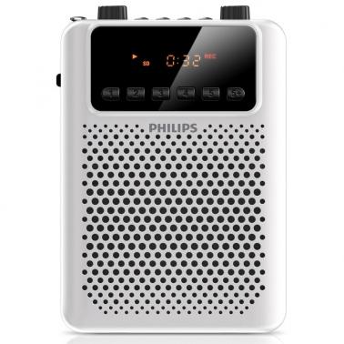 飛利浦（PHILIPS）SBM150 WHI 廣場級(jí)音效小音響 擴(kuò)音器 插卡音箱 REC錄音 FM收音功能 教學(xué)專用 白色.jpg